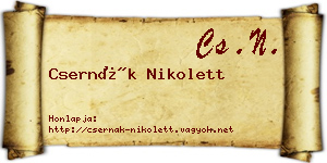 Csernák Nikolett névjegykártya