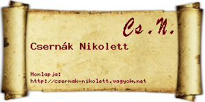 Csernák Nikolett névjegykártya