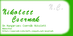 nikolett csernak business card